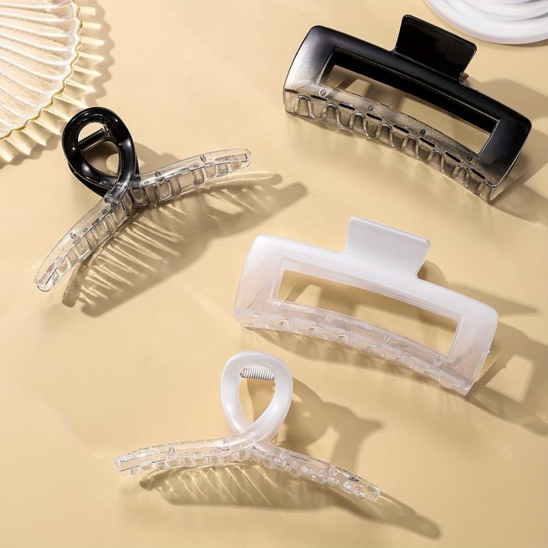 4pcs Nonslip Shark Claw Hair Claw Clip Ponytail Holder for Women Girls