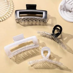 4pcs Nonslip Shark Claw Hair Claw Clip Ponytail Holder for Women Girls