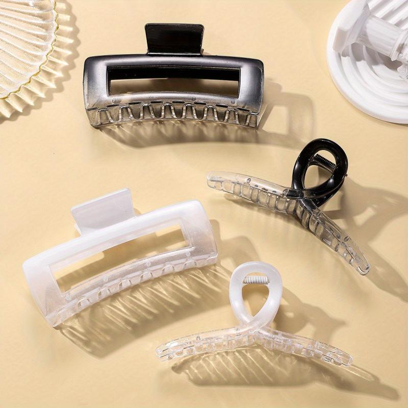 4pcs Nonslip Shark Claw Hair Claw Clip Ponytail Holder for Women Girls