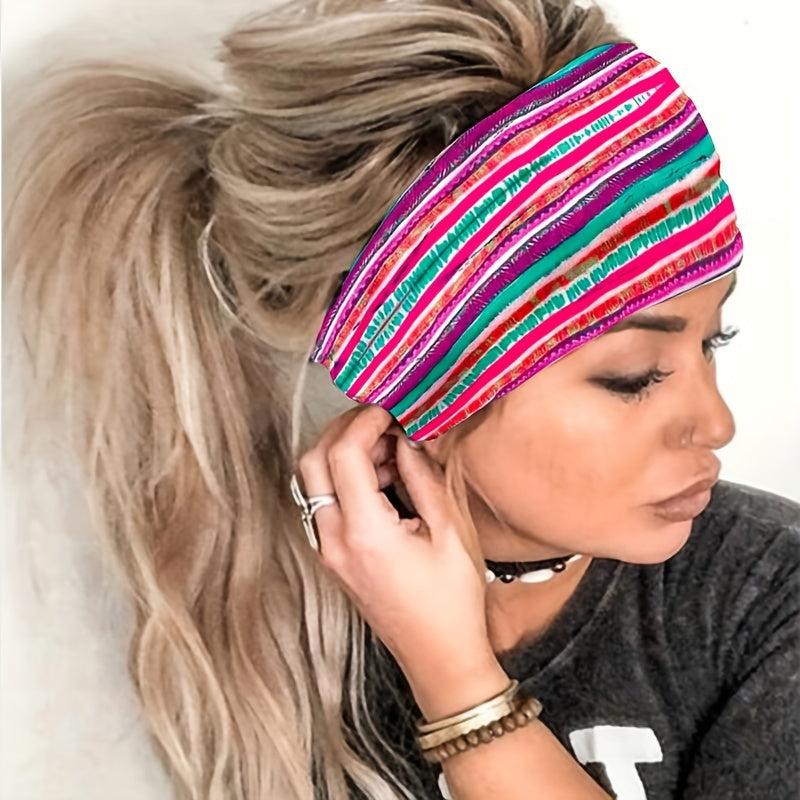 Colorful Sports Sweatband Elastic Headband Hair Accessories