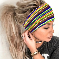 Colorful Sports Sweatband Elastic Headband Hair Accessories