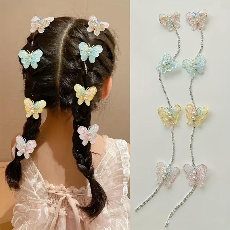 Colorful Butterfly Head Piece Flower Tassel Hair Accessories for Women