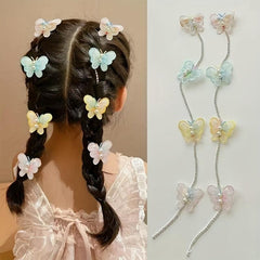 Colorful Butterfly Head Piece Flower Tassel Hair Accessories for Women