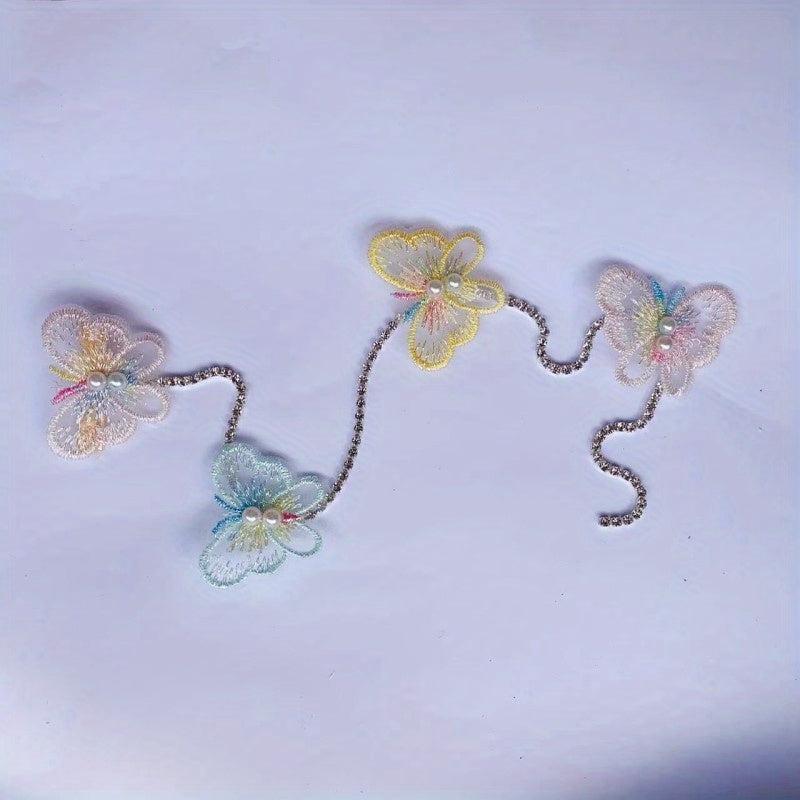Colorful Butterfly Head Piece Flower Tassel Hair Accessories for Women