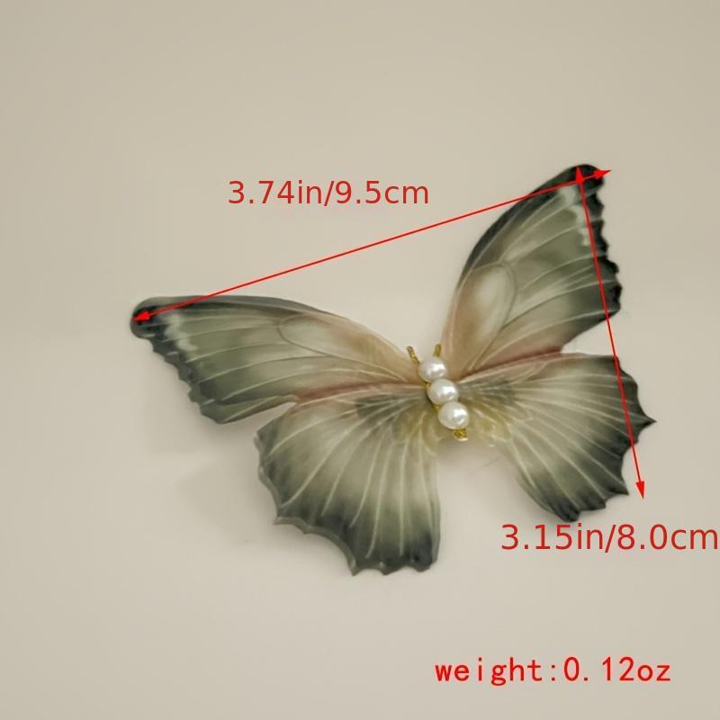 Vintage Butterfly Hairpins with Faux Pearls Hair Clips