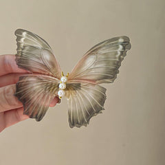 Vintage Butterfly Hairpins with Faux Pearls Hair Clips