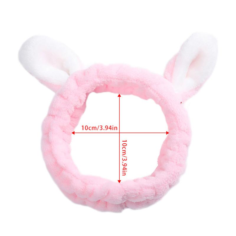 Easter Rabbit Ear Headband Wash Face Makeup Spa Hair Band Headwrap