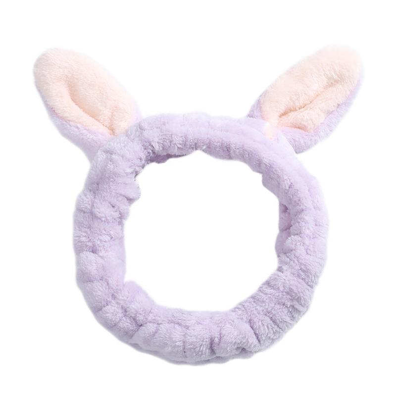 Easter Rabbit Ear Headband Wash Face Makeup Spa Hair Band Headwrap