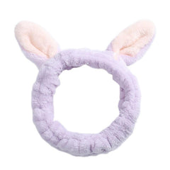 Easter Rabbit Ear Headband Wash Face Makeup Spa Hair Band Headwrap