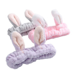 Easter Rabbit Ear Headband Wash Face Makeup Spa Hair Band Headwrap