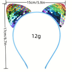 Cat Ears Sequin Headband for Kids Birthday Party