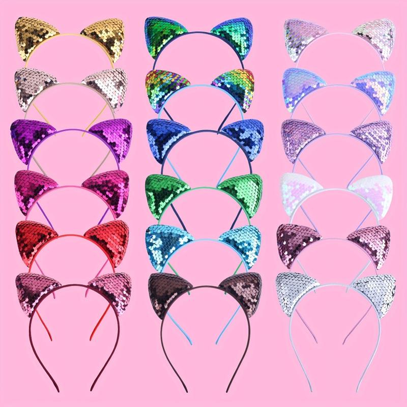 Cat Ears Sequin Headband for Kids Birthday Party