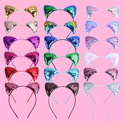 Cat Ears Sequin Headband for Kids Birthday Party