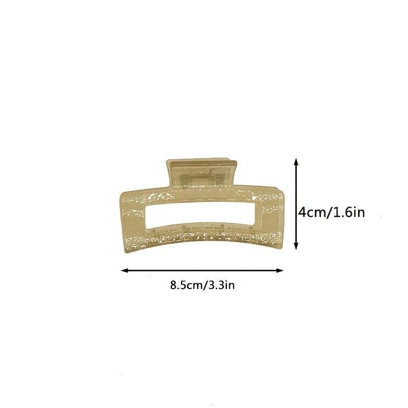 5pcs Strong Hold Hair Claw Clips Transparent & Solid Hair Jaw Clamp