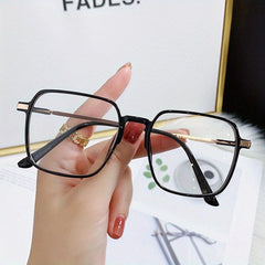 Jelly Anti Light Glasses Square Clear Lens Glasses