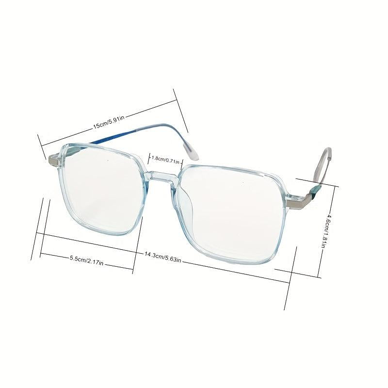 Jelly Anti Light Glasses Square Clear Lens Glasses