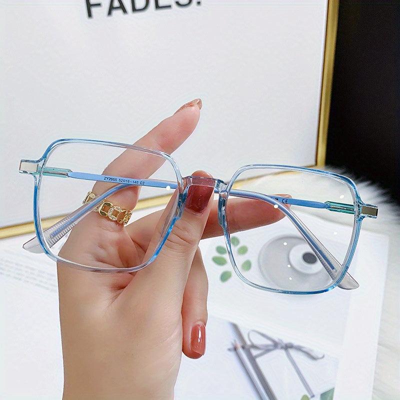 Jelly Anti Light Glasses Square Clear Lens Glasses