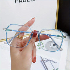 Jelly Anti Light Glasses Square Clear Lens Glasses