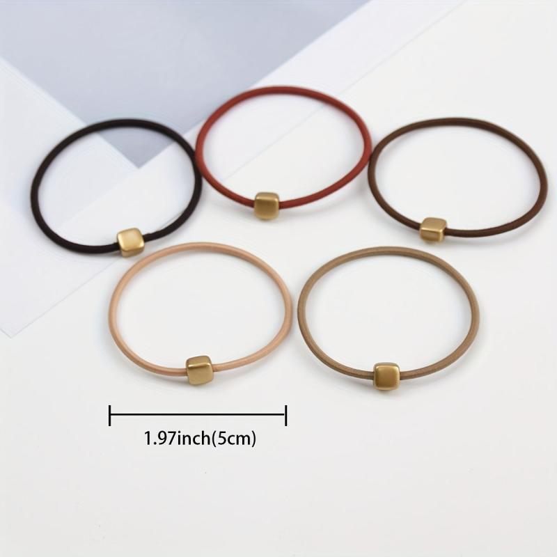 25pcs Women's Square Hair Tie Head Rope Rubber Band Hair Accessory