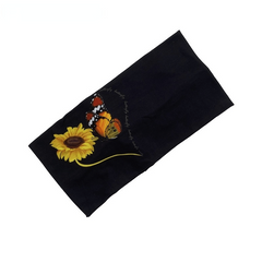 Sunflower Exercise Pastoral Style Headband Stretch Wide Brim Sports Sweatband