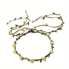 Floral Wreath Headband Boho Style Bridal Hair Accessories