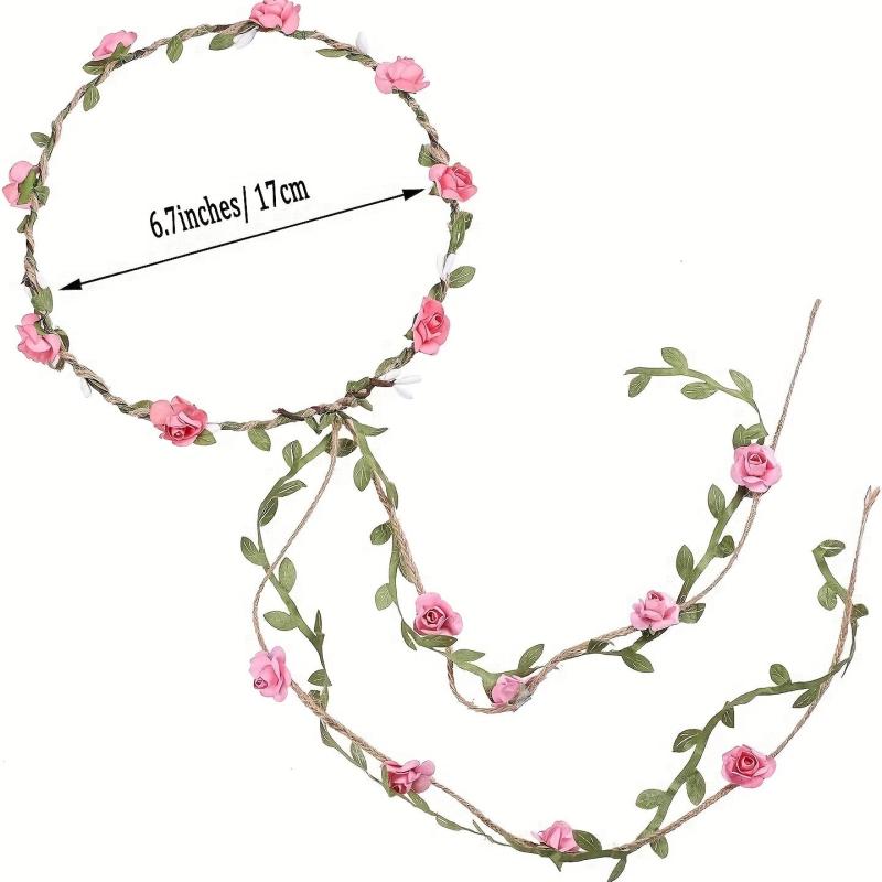 Floral Wreath Headband Boho Style Bridal Hair Accessories