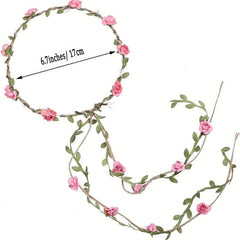Floral Wreath Headband Boho Style Bridal Hair Accessories