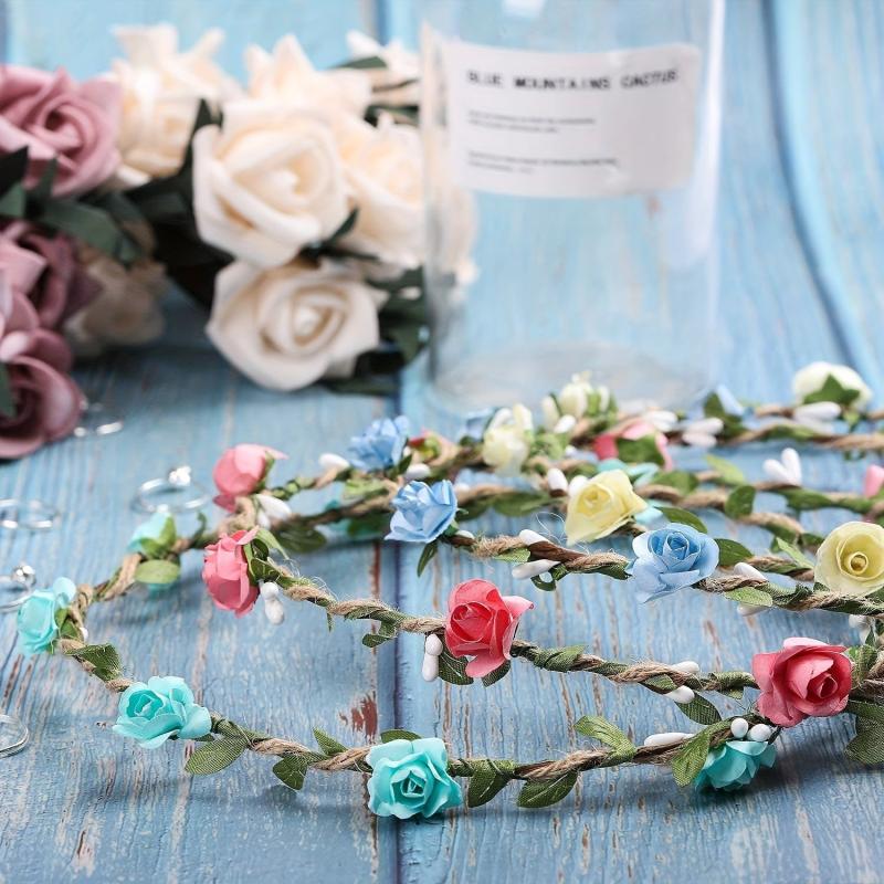 Floral Wreath Headband Boho Style Bridal Hair Accessories
