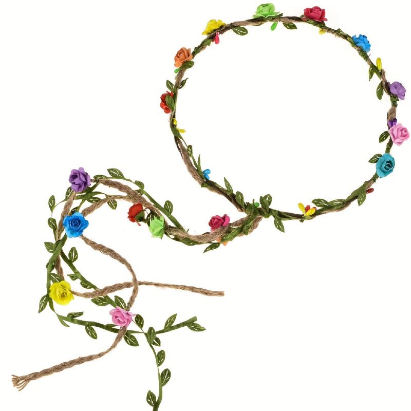 Floral Wreath Headband Boho Style Bridal Hair Accessories