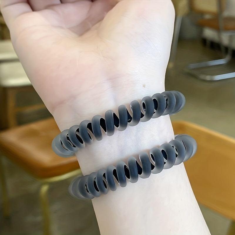 Frosted Spiral Hair Tie Elastic Coil Hair Tie Style Hair Rope
