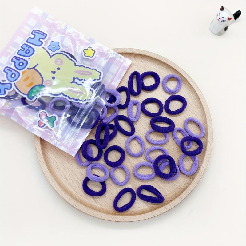 50pcs Small Candy Rubber Band Hair Rope Elastic Ponytail Holder Hair Accessories