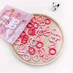 50pcs Small Candy Rubber Band Hair Rope Elastic Ponytail Holder Hair Accessories