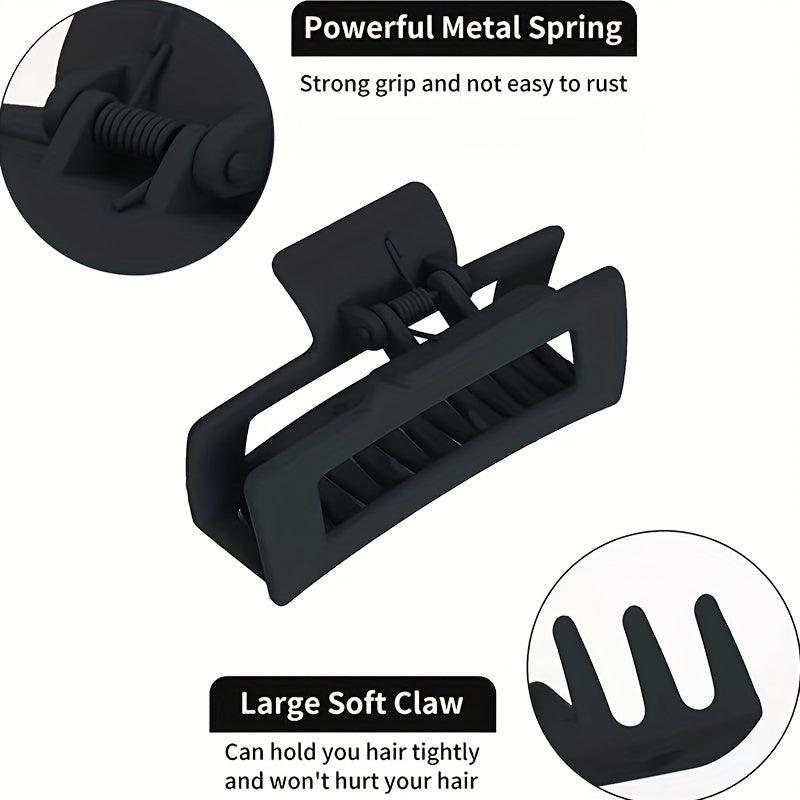 Matte Hair Claw Clip Non Slip Strong Hold Grip Hair Jaw Clip