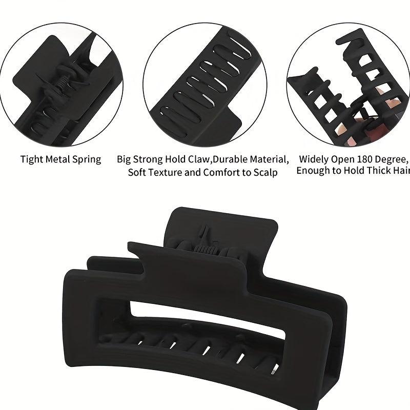 Matte Hair Claw Clip Non Slip Strong Hold Grip Hair Jaw Clip