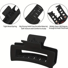 Matte Hair Claw Clip Non Slip Strong Hold Grip Hair Jaw Clip