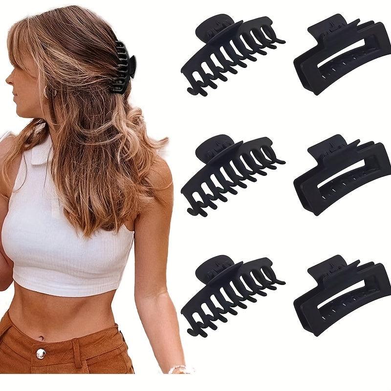 Matte Hair Claw Clip Non Slip Strong Hold Grip Hair Jaw Clip
