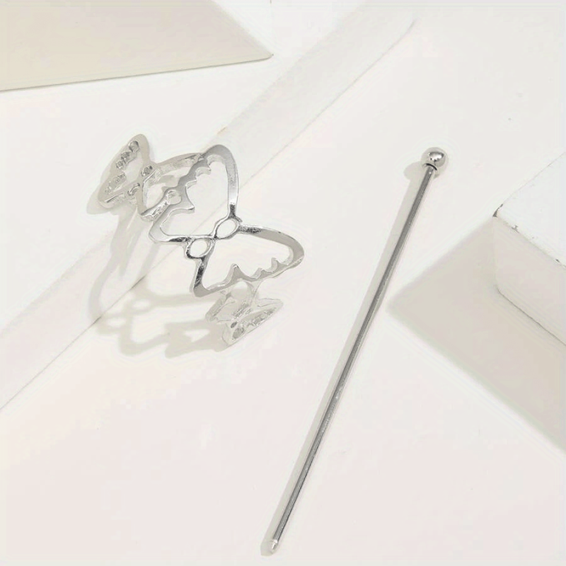 Butterfly Hair Slide Stick Hair Pin Barrette Hair Bun Maker Clip