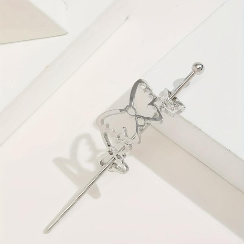 Butterfly Hair Slide Stick Hair Pin Barrette Hair Bun Maker Clip