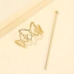 Butterfly Hair Slide Stick Hair Pin Barrette Hair Bun Maker Clip