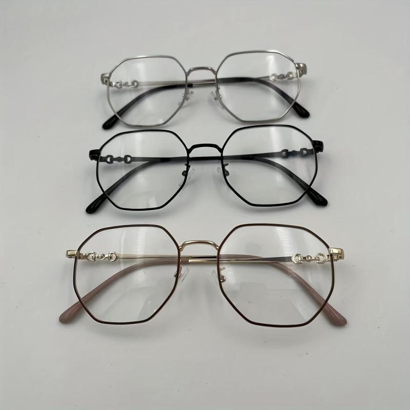 Polygonal Anti Light Glasses For Women Men Students