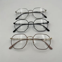 Polygonal Anti Light Glasses For Women Men Students