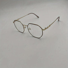 Polygonal Anti Light Glasses For Women Men Students