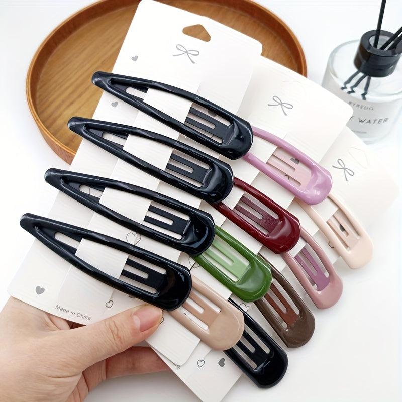 4pcs Large Glossy Snap Clip Hair Clip for Women Girls Baby