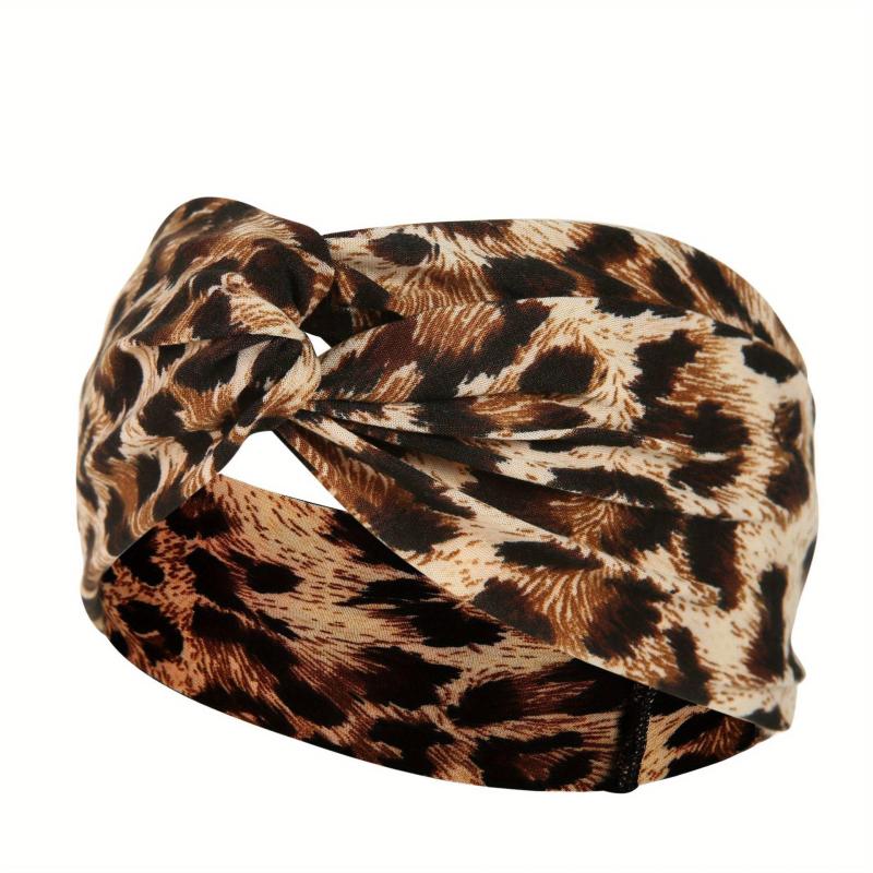 Bohemian Flower Printed Hair Band Knitted Headband Sweat-absorbing