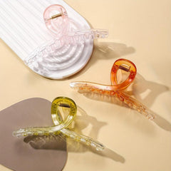 3pcs Jelly Hair Claw Clip Style Hair Claw Nonslip Ponytail Holder