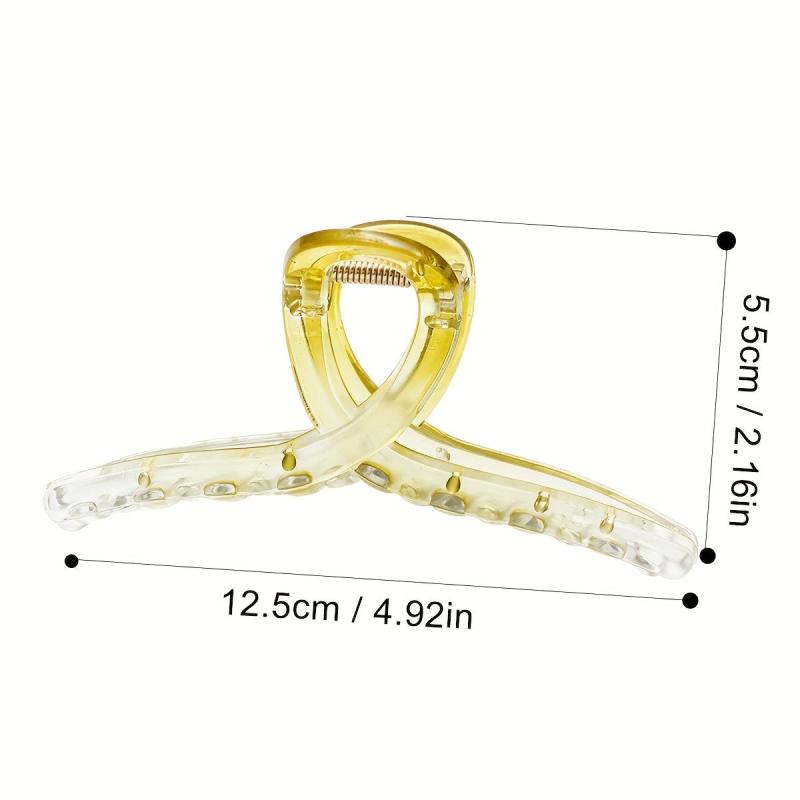 3pcs Jelly Hair Claw Clip Style Hair Claw Nonslip Ponytail Holder