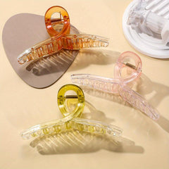 3pcs Jelly Hair Claw Clip Style Hair Claw Nonslip Ponytail Holder