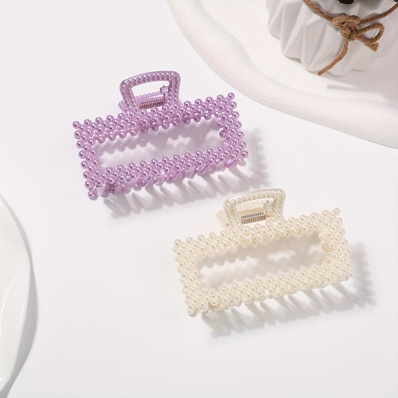 Faux Pearl Claw Clip Hair Clip Style Hairclip Women Girls Thick Hair