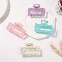 Faux Pearl Claw Clip Hair Clip Style Hairclip Women Girls Thick Hair