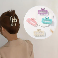Faux Pearl Claw Clip Hair Clip Style Hairclip Women Girls Thick Hair